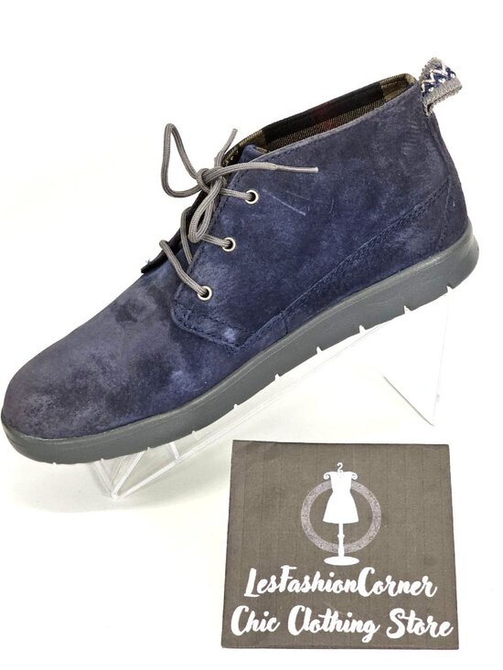 UGG Men\'s Blue Suede Canoe Chukka Treadlite Shoes Ankle Boots Sz 6 Wo\'s 7.5 1744 main image 4